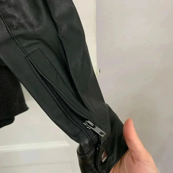 Sam Edelman Faux Leather Sleeve Spring Jacket - Picture 11 of 11